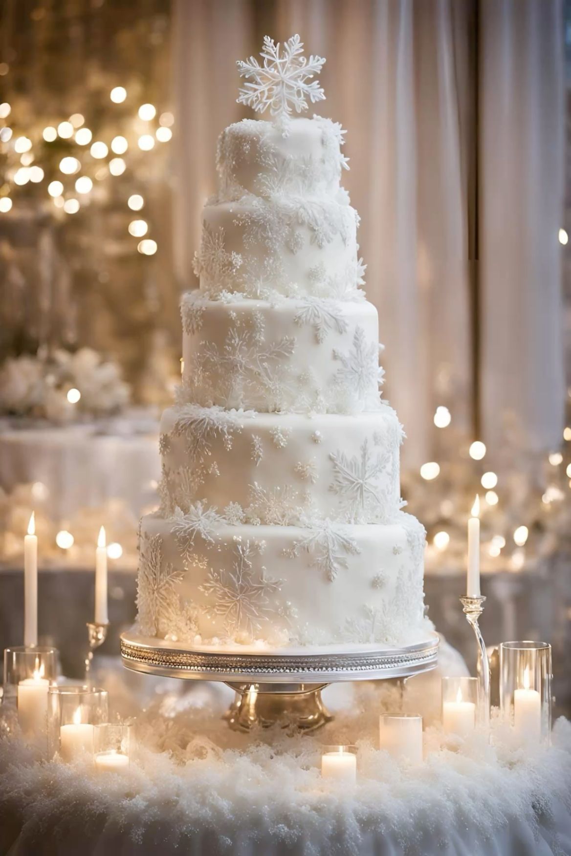 Magical white winter wedding theme: white winter wedding cake Magical white winter wedding theme: white winter wedding cake