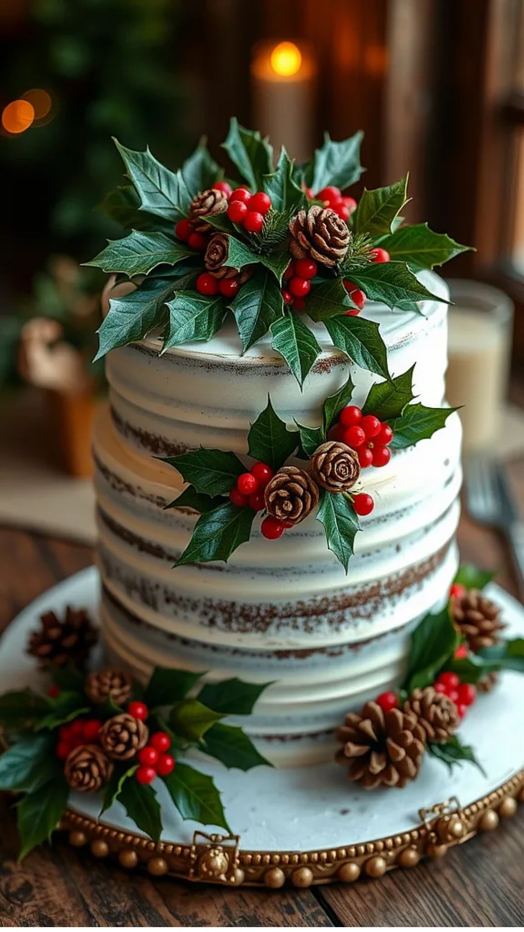 Charming Christmas Wedding Cakes with Cupcakes Charming Christmas Wedding Cakes with Cupcakes